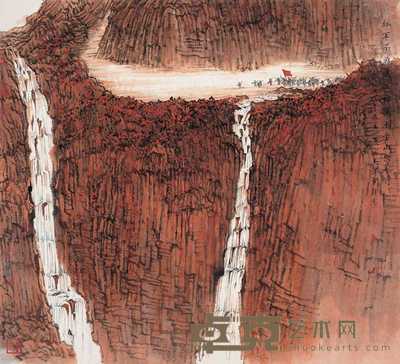 王一飞 丙戌（2006年）作  毛泽东诗意 镜心 43×46.5cm